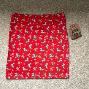 Route 66 Red Floral Stretchy Skirt